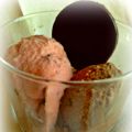 Helado de oreo y helado de cereza