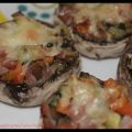 CHAMPIÑONES RELLENOS DE VERDURAS Y JAMON