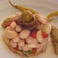 Ensalada de alubias blancas con crema de gildas