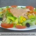 Receta de Ensalada de pollo con salsa rosa