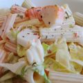 Ensalada de pasta con salsa rosa