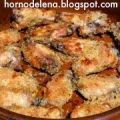 Alitas de pollo asadas en horno de leña