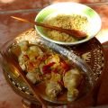 Cuscús con jamoncitos de pollo con jengibre y[...]
