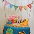 Tarta divertida de muñecotes.