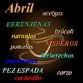 Menús de temporada. Abril