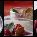 Yogur de pera con frambuesas