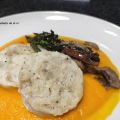 MERLUZA CON CREMA DE ZANAHORIA Y MANDARINA