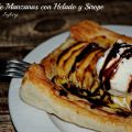 Tarta de Manzanas con Helado y Sirope