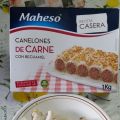 CANELONES DE CARNE CON BECHAMEL 