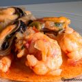Guiso de mejillón, gambón y patatas