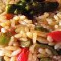 Arroz al curry con frutas..