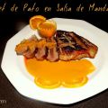 Magret de Pato en Salsa de Mandarinas