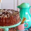 Glazed Chocolates Angel Food Cake