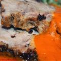 Cabeza de cerdo al horno con verduras