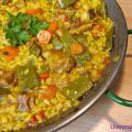 Arroz con costilla de choto y judías verdes