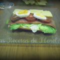 Bocata vegetal con salmón