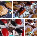 Surtido de canapés para navidad