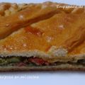 Empanada de grelos con jamon y chorizo