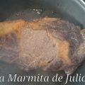 Ensalada templada con queso de cabra.