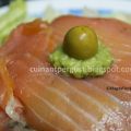 Pastel de salmón ahumado y guacamole