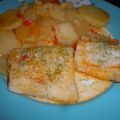 Bacalao en tomate con patatas