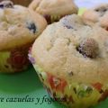 Muffins de chocolate blanco y arándanos