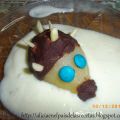 Erizos de pera con salsa de vainilla