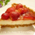 TARTA DE REQUESON CON FRESAS (MICROONDAS)