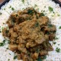 Arroz con estofado al curry