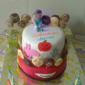 Tarta multicolor para Antonio y David