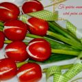 Tulipanes de tomate para el día de la madre