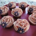 Cupcakes de rosas  y chocolate blanco