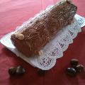 Tronco de chocolate relleno de crema de castañas