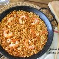 Fideuá de gambas al ajillo