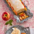 Brazo de gitano con manzanas y crema pastelera