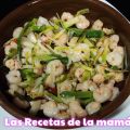 Recetas de Gambas con ajos tiernos