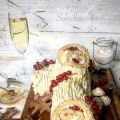 Tronco de Navidad con Grosellas y Sirope de Cava
