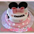 Tarta Minnie de Fondant