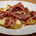 Ensalada tibia de patata y jamón