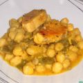 Garbanzos con salmón