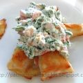 Hojaldre con rúcula, tomate y queso