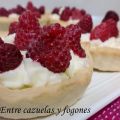 Tartaletas de mascarpone y frambuesas