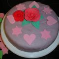 Tarta cubierta con  