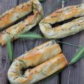 Crujientes rollitos de espinacas y queso Feta )