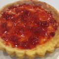 PASTEL DE QUESO CON MERMELADA DE FRAMBUESAS