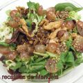 ENSALADA TEMPLADA CON POLLO, UVAS Y PASAS