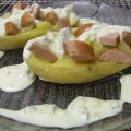 Patatas rellenas de salchicha de frankfurt y[...]