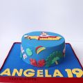 Tarta Los Beattles (yellow submarine)