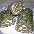Rulos de espinacas rellenos de champiñones