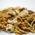 Fideuá de Verduras y Pavo